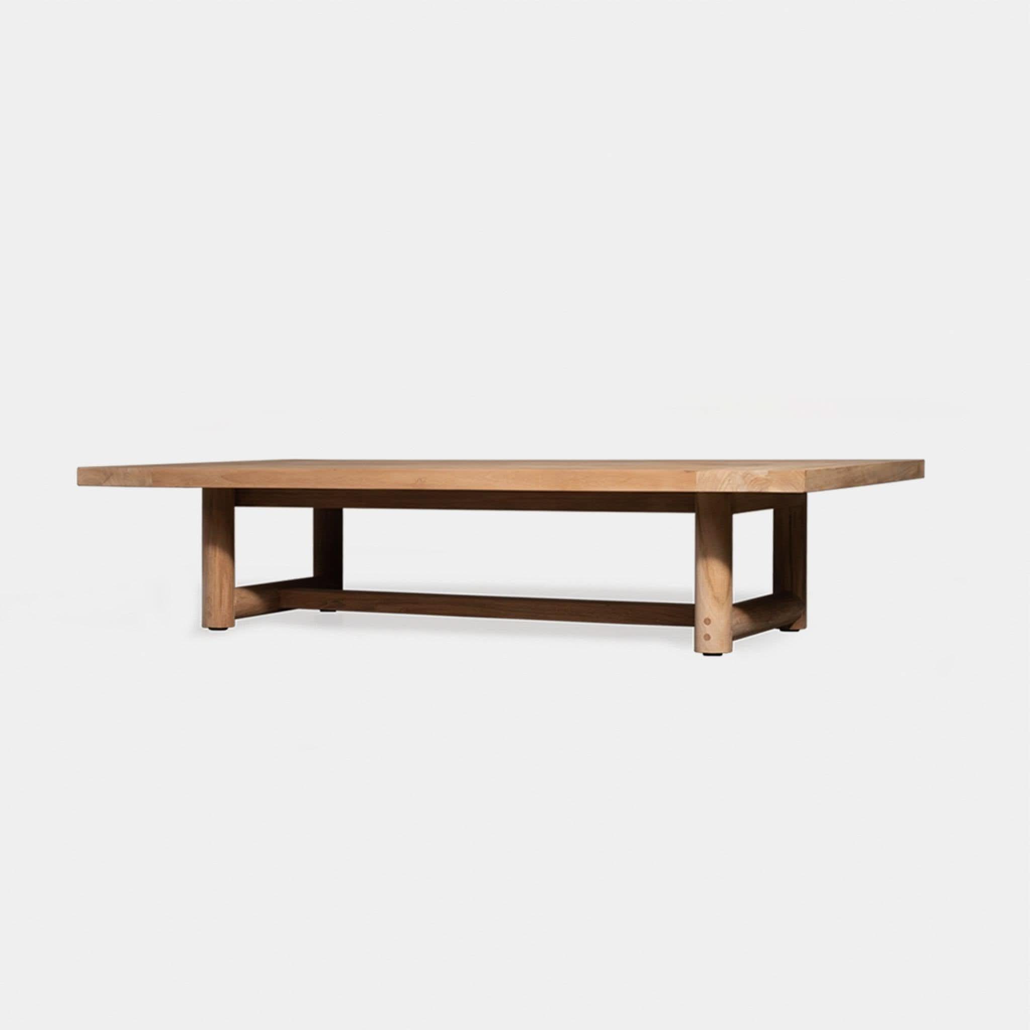 Premium Breeze XL Teak Wood Coffee Table - Modern & Durable Indoor Outdoor Furniture for Living Room, Patio, or Garden Decor