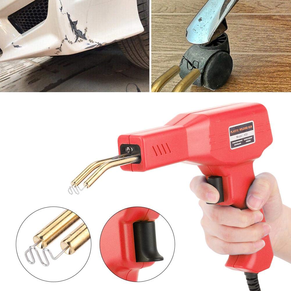 Professional 110V Red Electronic Soldering Gun Kit - Auto Bumper Repair Welding Tool for Car Bodywork | Easy Operation for Automotive, DIY & Home Repairs