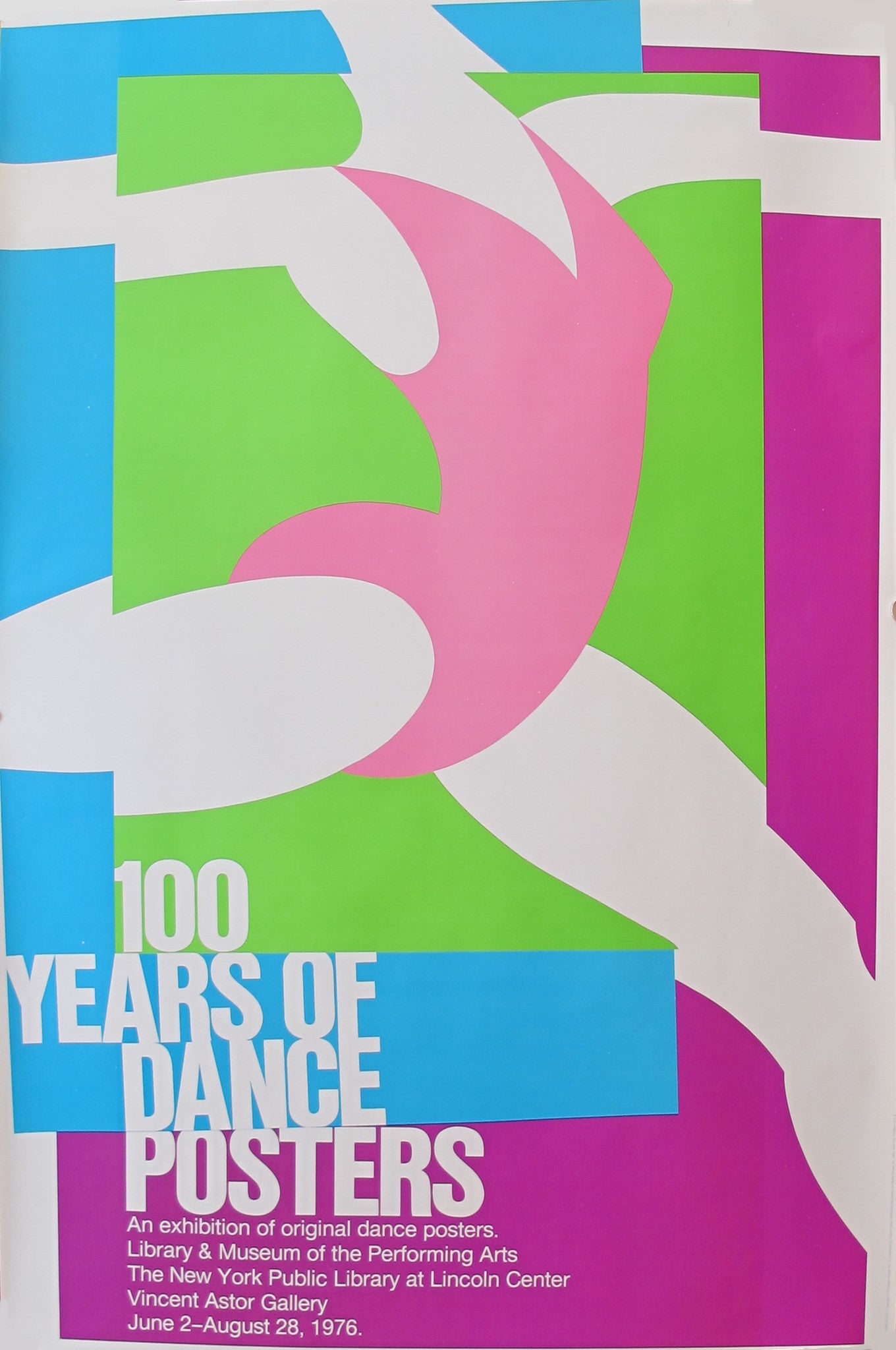 1976 Original American Exhibition Poster - 100 Years of Dance Posters by Donn Matus | Vintage Collectible Art for Home Decor & Office Wall Art