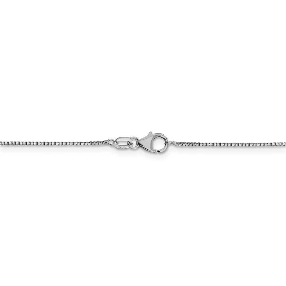 18K White Gold 0.70mm Box Chain Necklace with Lobster Clasp - Dainty Minimalist Jewelry for Women, Perfect for Everyday Wear, Layering & Gift Giving