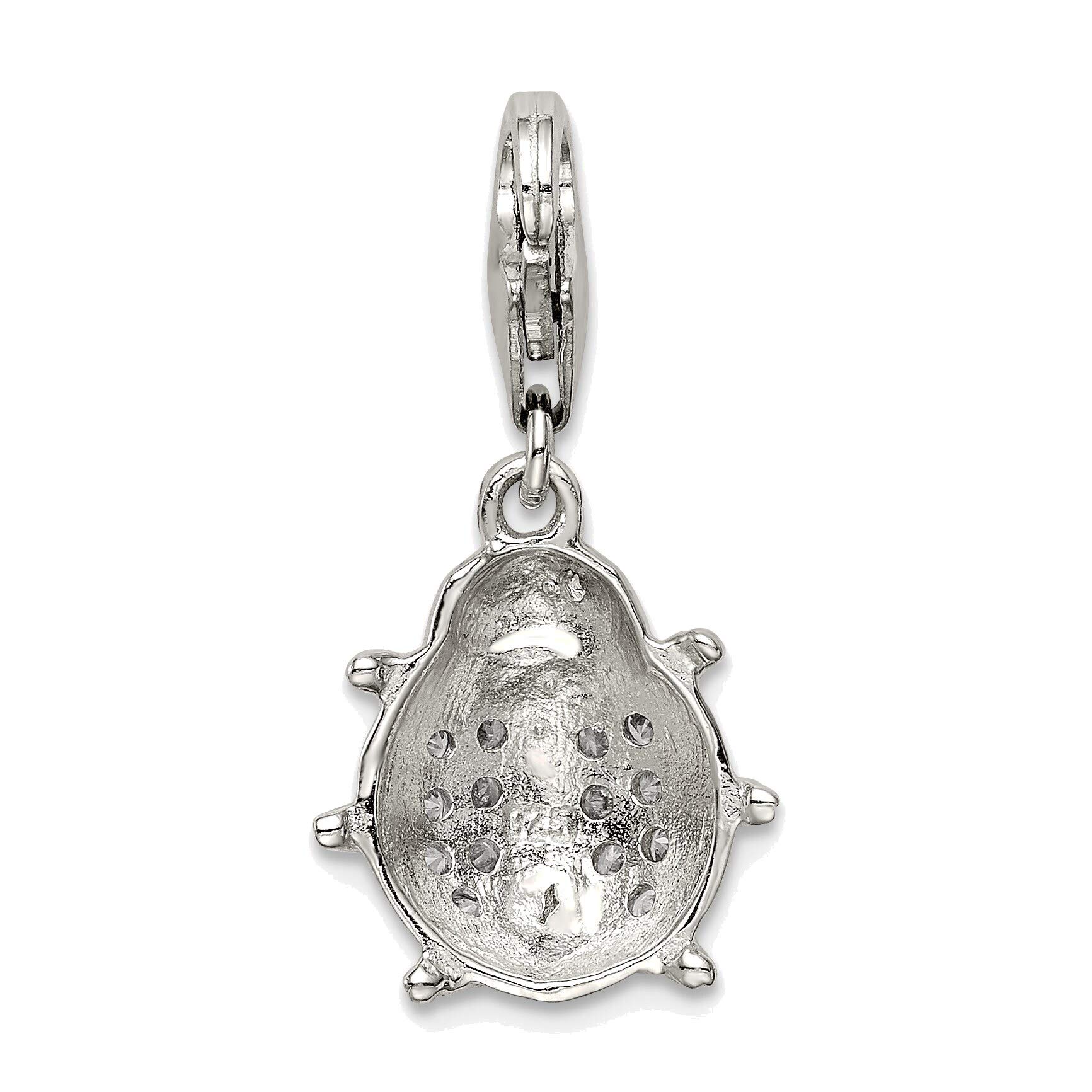 Bonyak Jewelry Sterling Silver CZ Ladybug Charm Pendant for Women - Perfect for Gifts, Birthdays & Everyday Wear