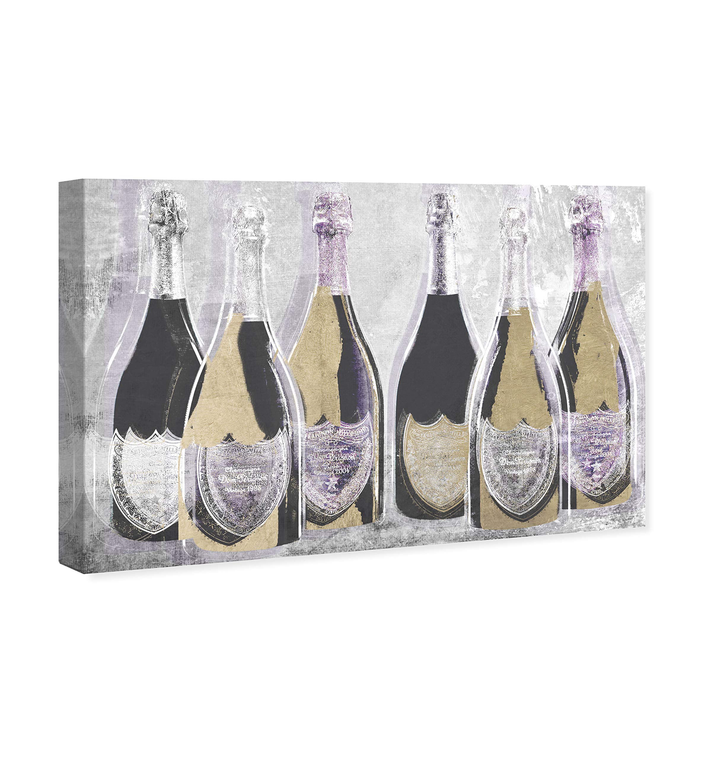 Oliver Gal Artist Co. 'Dom Party Night' Wall Art Canvas Print - 24x16 Inches - Modern Home Decor for Living Room, Bar & Dining Area - Perfect for Wine & Cocktail Enthusiasts