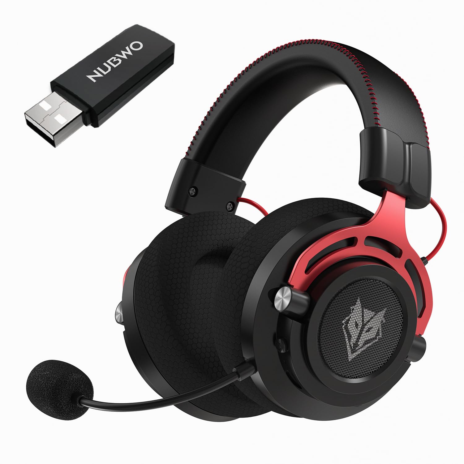 NUBWO Wireless Gaming Headset for PS5, PS4, PC - USB 2.4G Over-Ear Headphones with Noise Cancelling Mic, 50mm Drivers & 100H Battery Life | Perfect for Competitive Gaming & Long Sessions