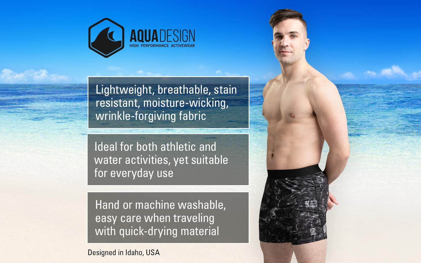 **Men's Breathable Quick-Dry Boxer Briefs - Comfortable Travel & Workout Underwear for Daily Wear & Active Lifestyles**