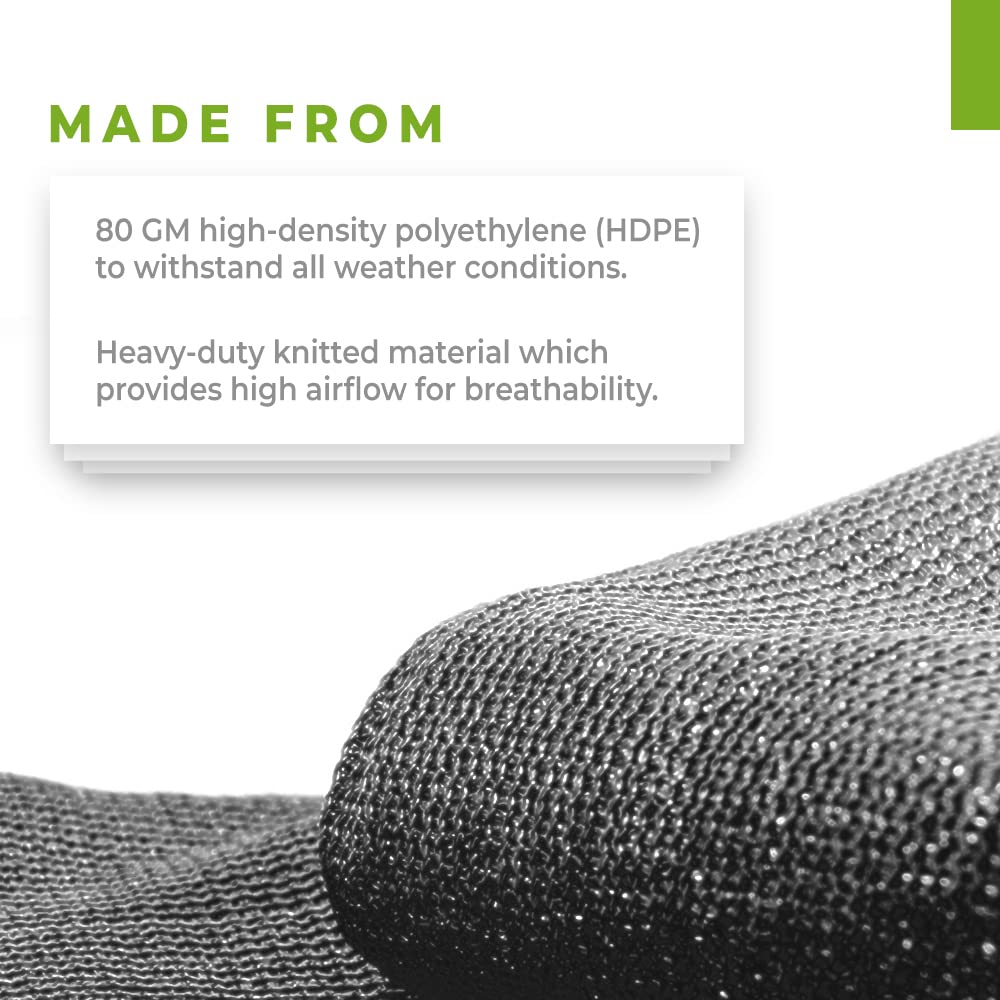 Grow1 70% Shade Cloth Net with Reinforced Grommets - 40' x 50' Black UV Resistant Garden Cover | Perfect for Greenhouses, Plant Protection, Chicken Coops & Tomato Shade Covers | Durable Outdoor Use for Gardening & Agriculture