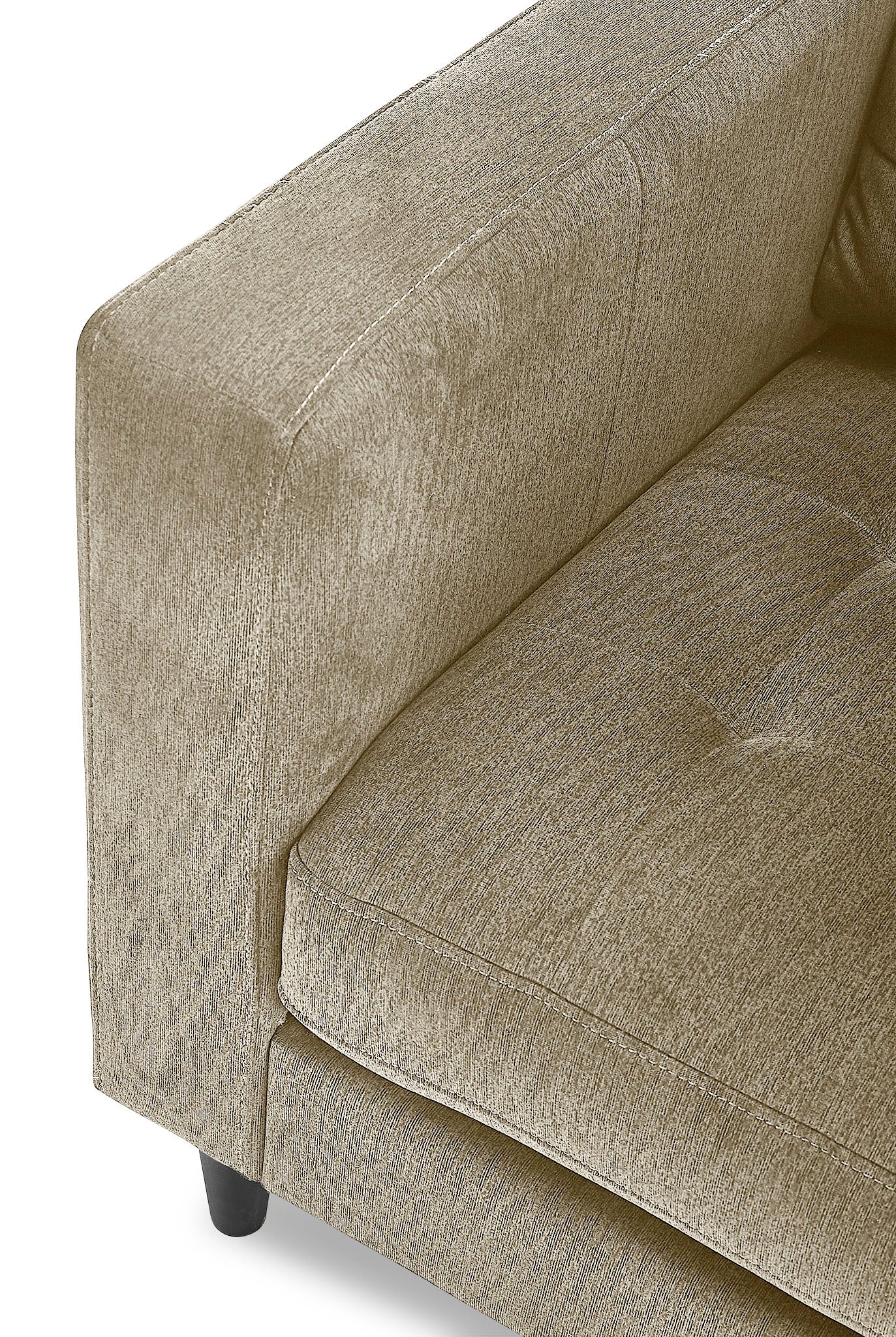Modern Anthena Sofa, Loveseat and Chair Set in Taupe - 3-Piece Living Room Furniture for Small Spaces, Apartments & Cozy Home Decor