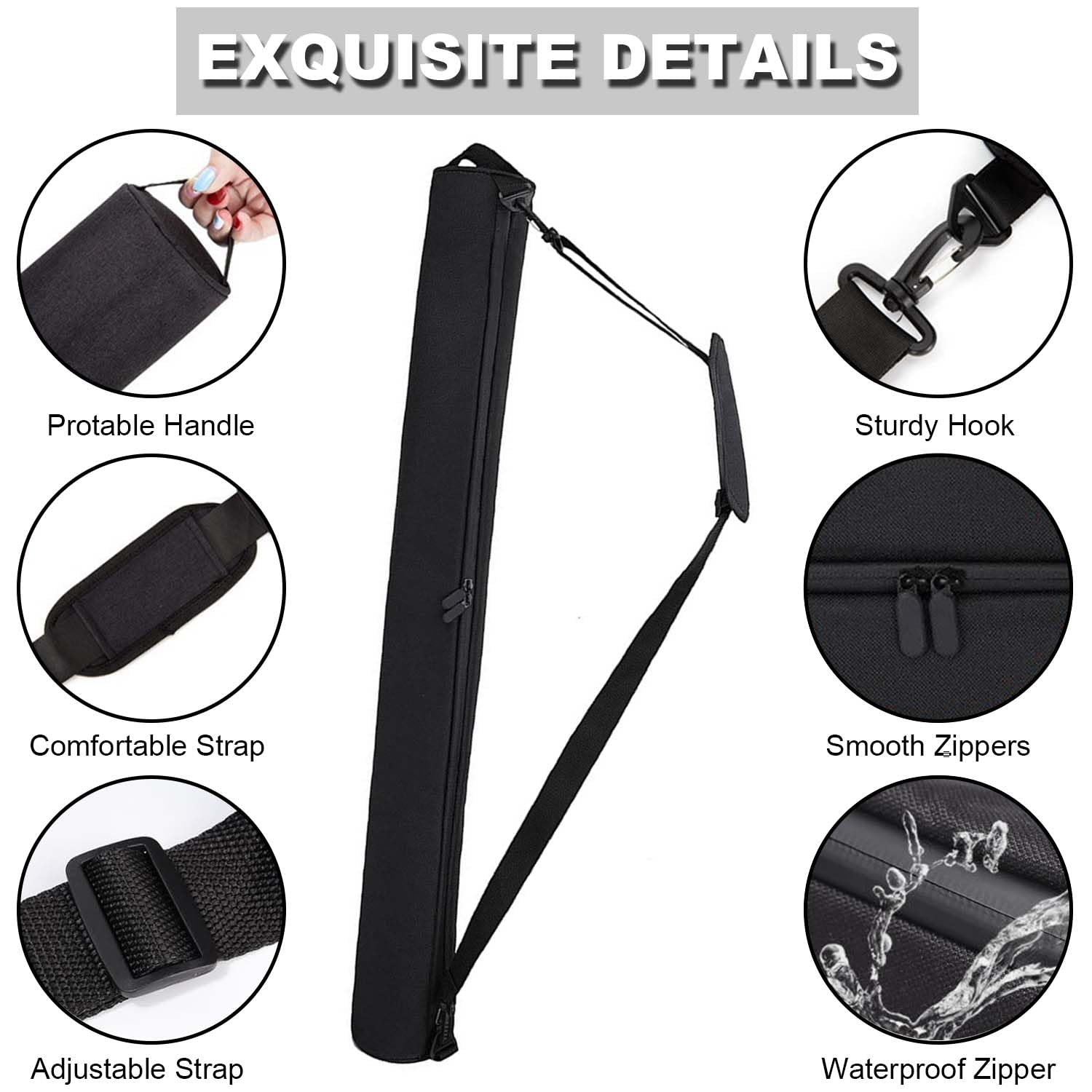 Semikk Insulated Golf Beer Sleeve Cooler Bag - Holds 7 Cans, Golf Accessories for Men, Perfect for Golf Courses, Tailgating & Outdoor Events