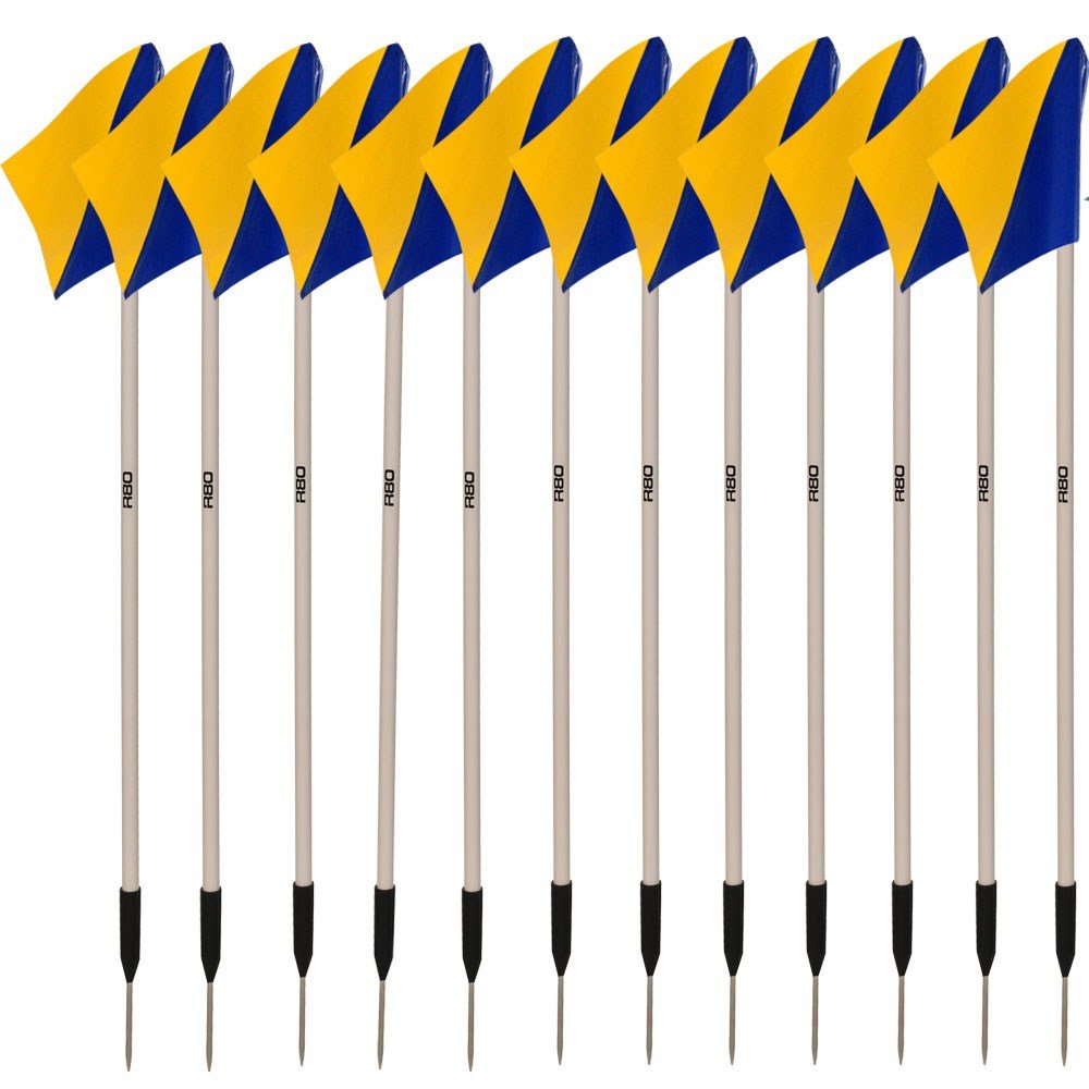 Premium Sideline Pole with Custom Club Colors Flag Sets - Perfect for Football, Soccer, and Sports Team Fan Support
