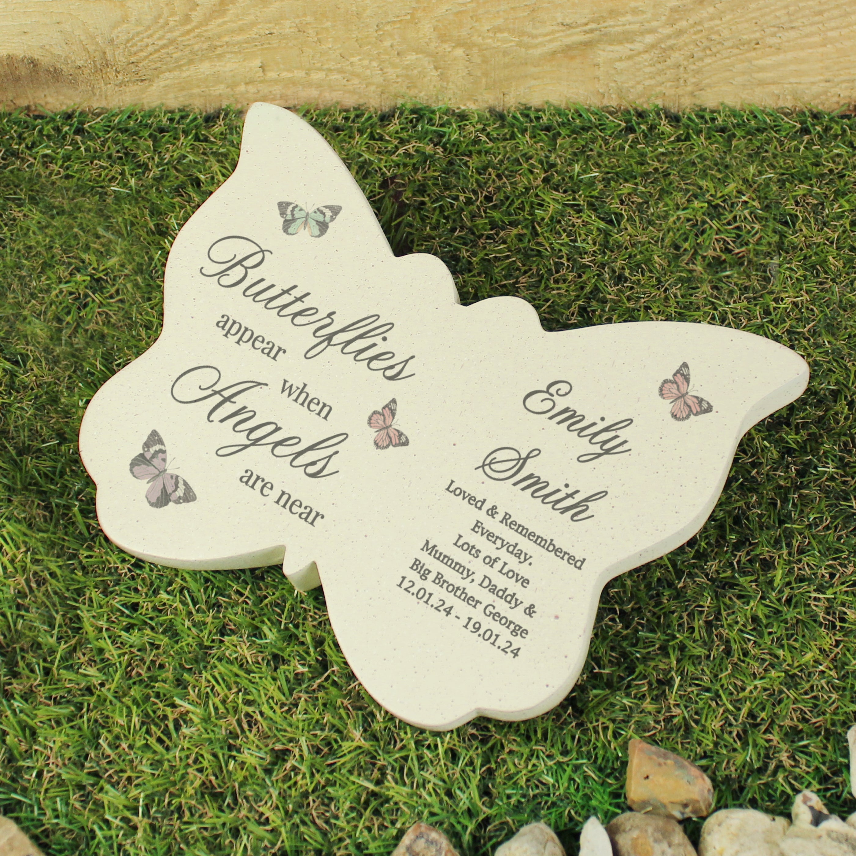 Personalized Memorial Resin Butterflies - Handcrafted Keepsake for Loved Ones | Perfect for Graveside Decor, Funeral Tributes, and Sympathy Gifts