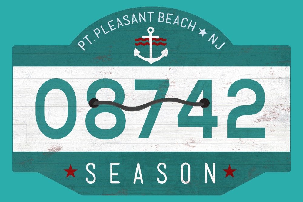 Point Pleasant Beach New Jersey Travel Poster - 36x54 Giclee Gallery Print, Coastal Wall Art Decor for Beach House, Office & Vacation Home