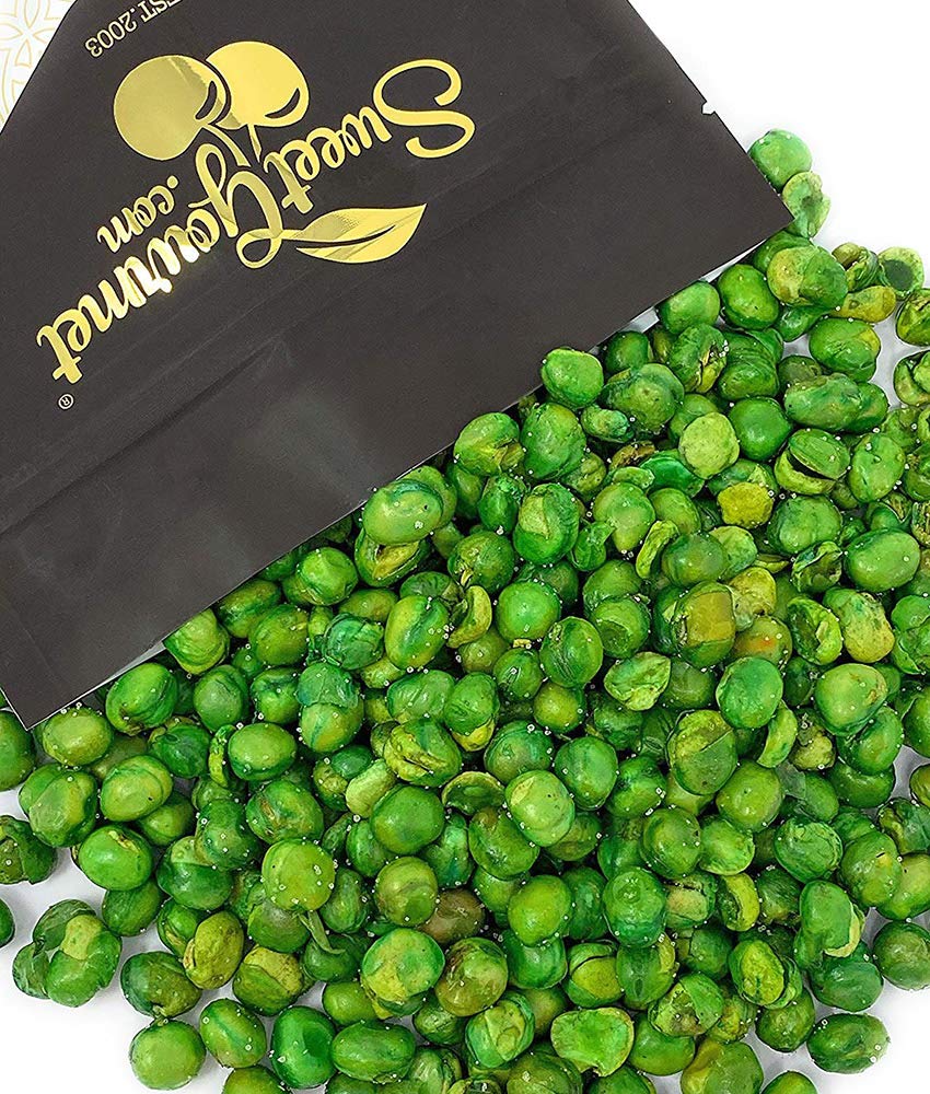 SweetGourmet Roasted & Salted Green Peas - Healthy Vegan Snacks, Gluten-Free, Non-GMO, 2lb Bulk Pack - Perfect for Office, School, Hiking & Movie Night Snacking