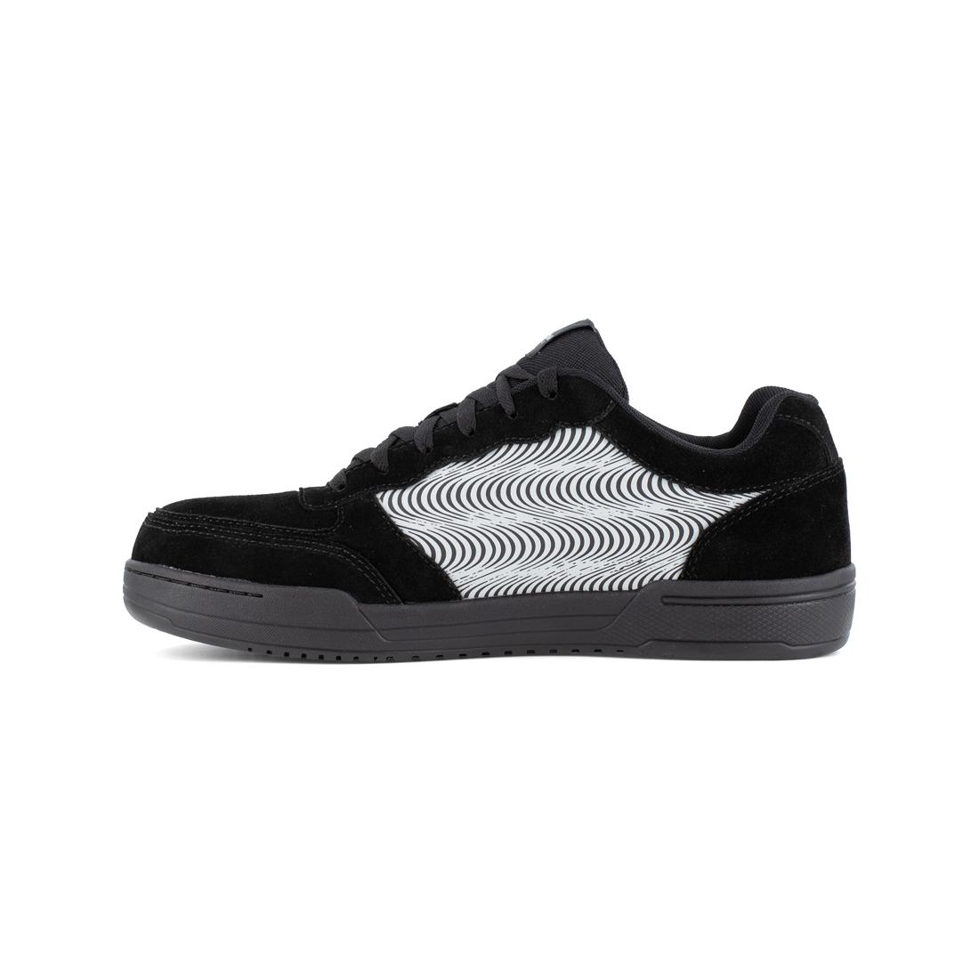 Hybrid Composite Toe Wedge Sole Work Boots for Men - Black & Grey Safety Shoes for Construction, Warehouse & Outdoor Work