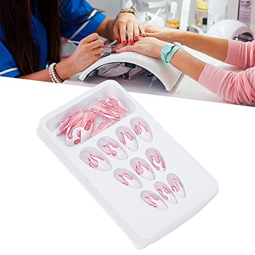 24Pcs False Nails for Women - Full Cover Acrylic Fake Nails with Exquisite Designs | DIY Manicure Kit for Home & Salon Use | Perfect for Parties, Weddings, and Daily Nail Art