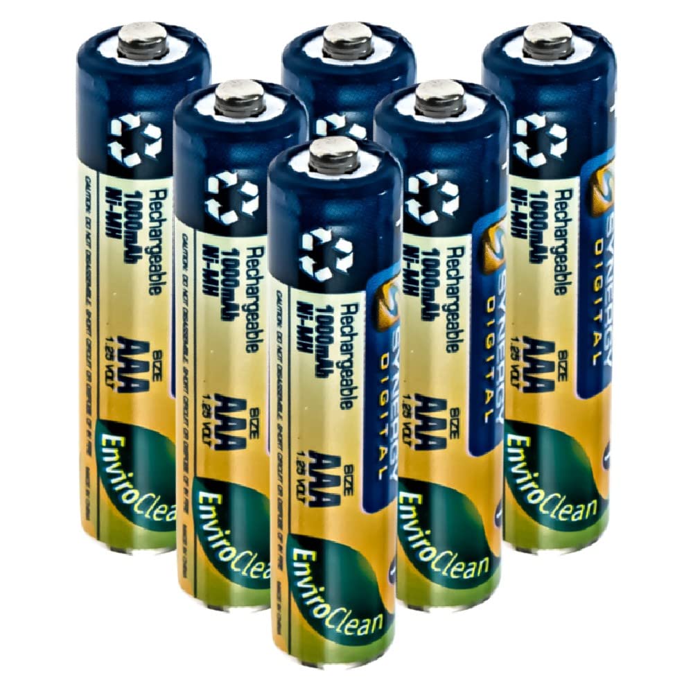 Synergy Digital Rechargeable AAA Batteries for Panasonic KX-TGA401B Cordless Phone - 6 Pack | Long-Lasting Power for Home & Office Phones | Perfect Replacement Battery for Panasonic Cordless Phone Systems