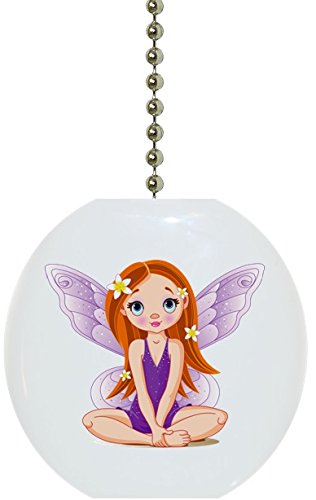 Purple Fairy Ceramic Ceiling Fan Pull Chain - Elegant Home Decor for Bedroom, Living Room & Nursery