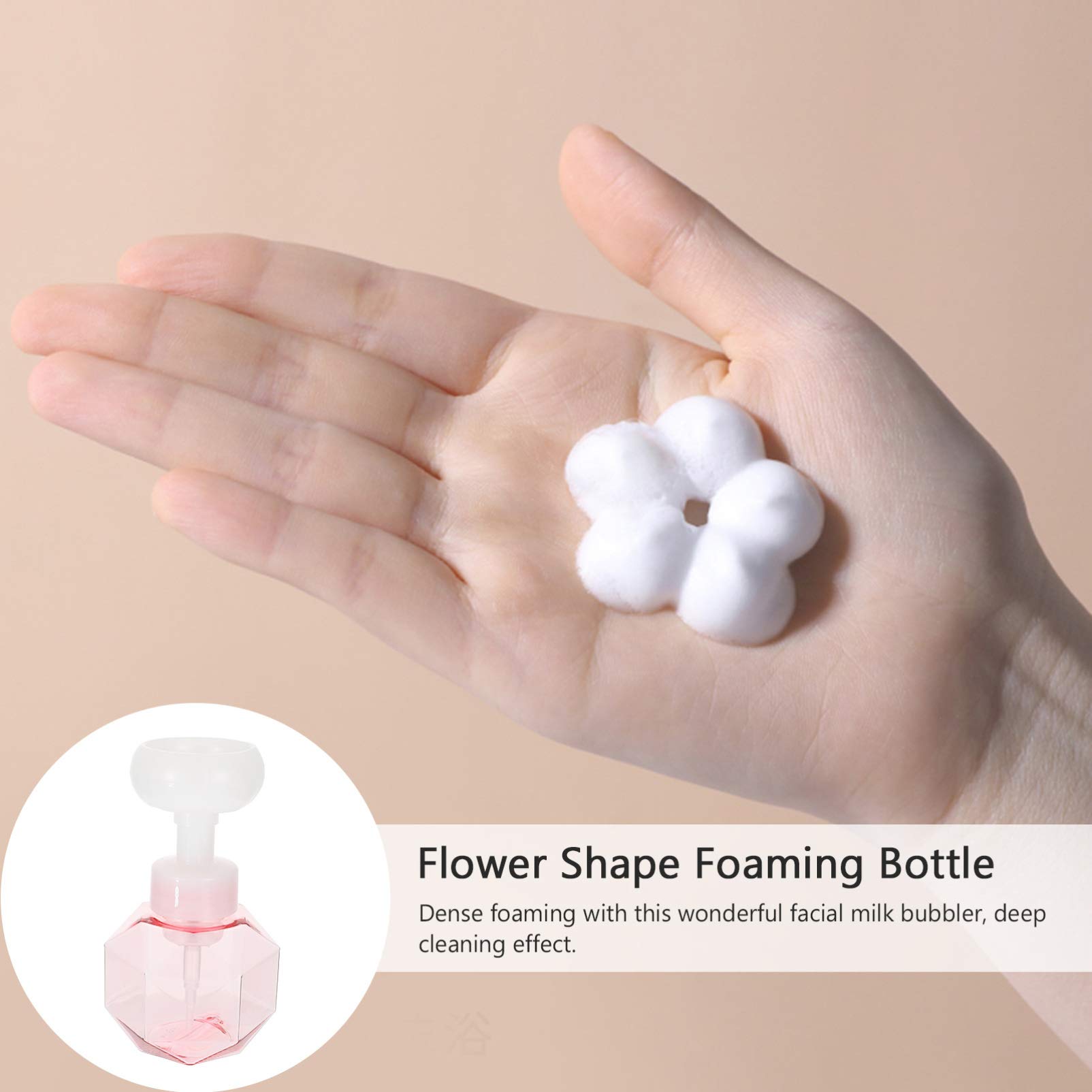 Cabilock Foaming Soap Dispenser - Facial Foam Cup with Flower Whip Bubble Maker for Travel, Beauty Tools & Skin Care - Perfect for Travel Bottles, Daily Face Cleansing & Makeup Removal