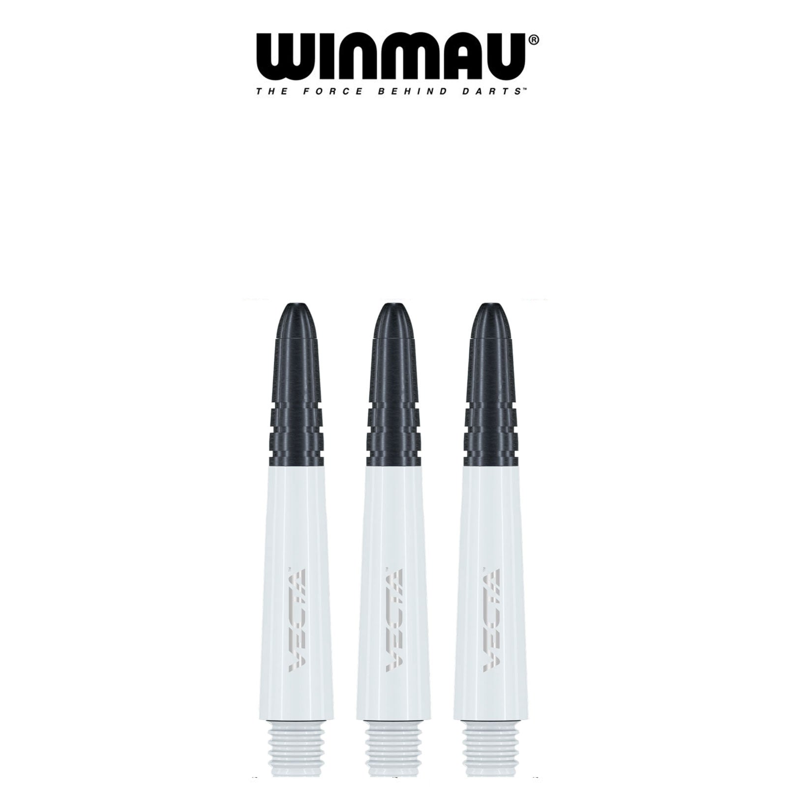 WINMAU Vecta Composite Dart Shafts - Short White (2 Pack) | Professional Dart Accessories for Steel Tip & Soft Tip Darts | Perfect for Tournaments, Bars & Home Practice