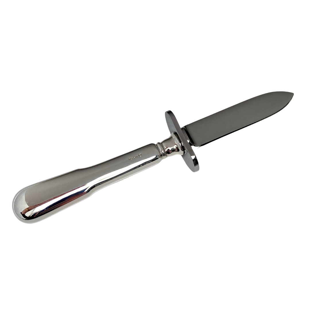 Premium Sterling Silver Oyster Knife - Elegant Seafood Tool for Shucking Oysters - Perfect for Restaurants, Home Kitchens & Beachside Dining