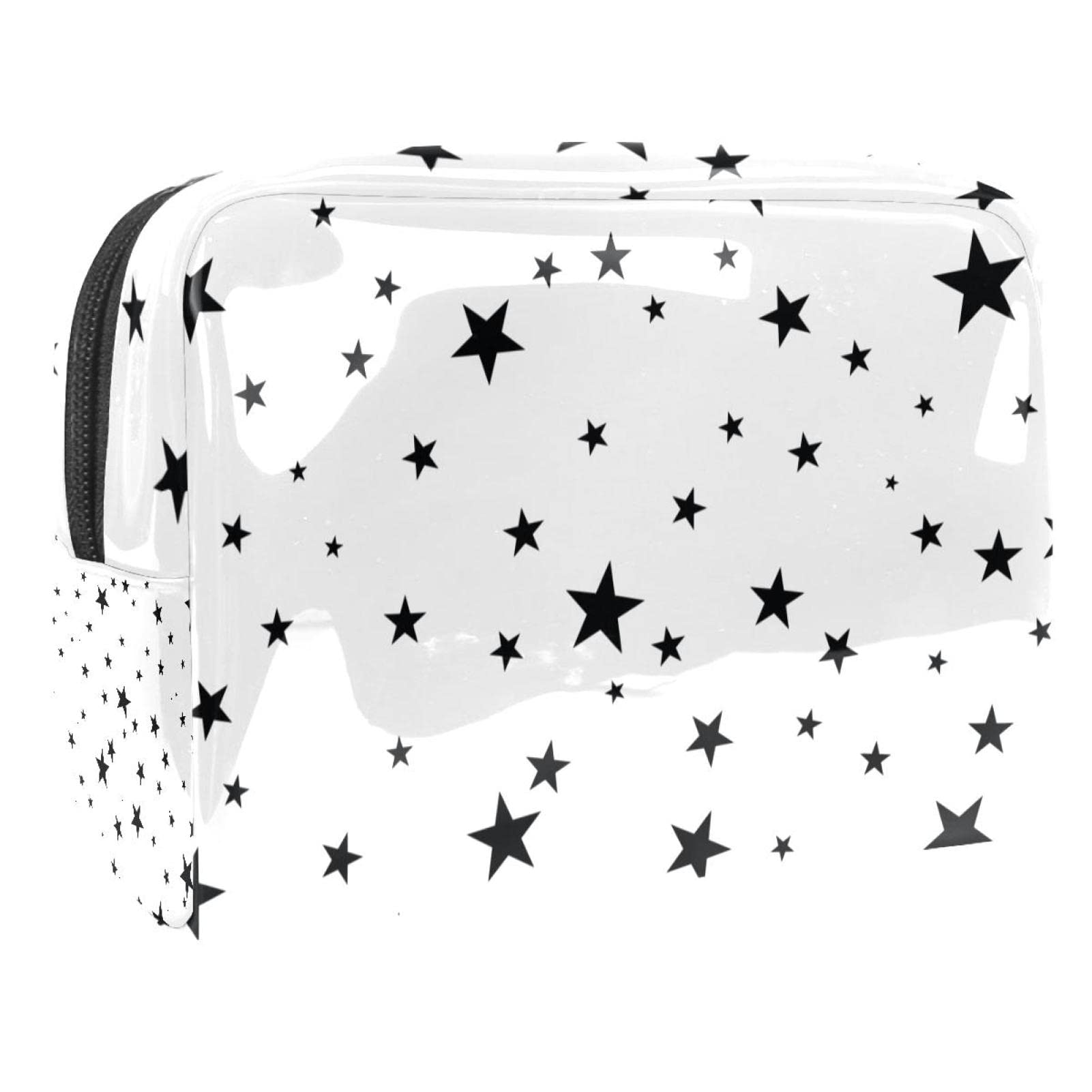 Waterproof PVC Travel Makeup Bag - Cute Little Broken Star Cosmetic Pouch for Women & Girls (18.5x13x7.5cm) | Perfect for Vacation, Gym & Daily Organizer