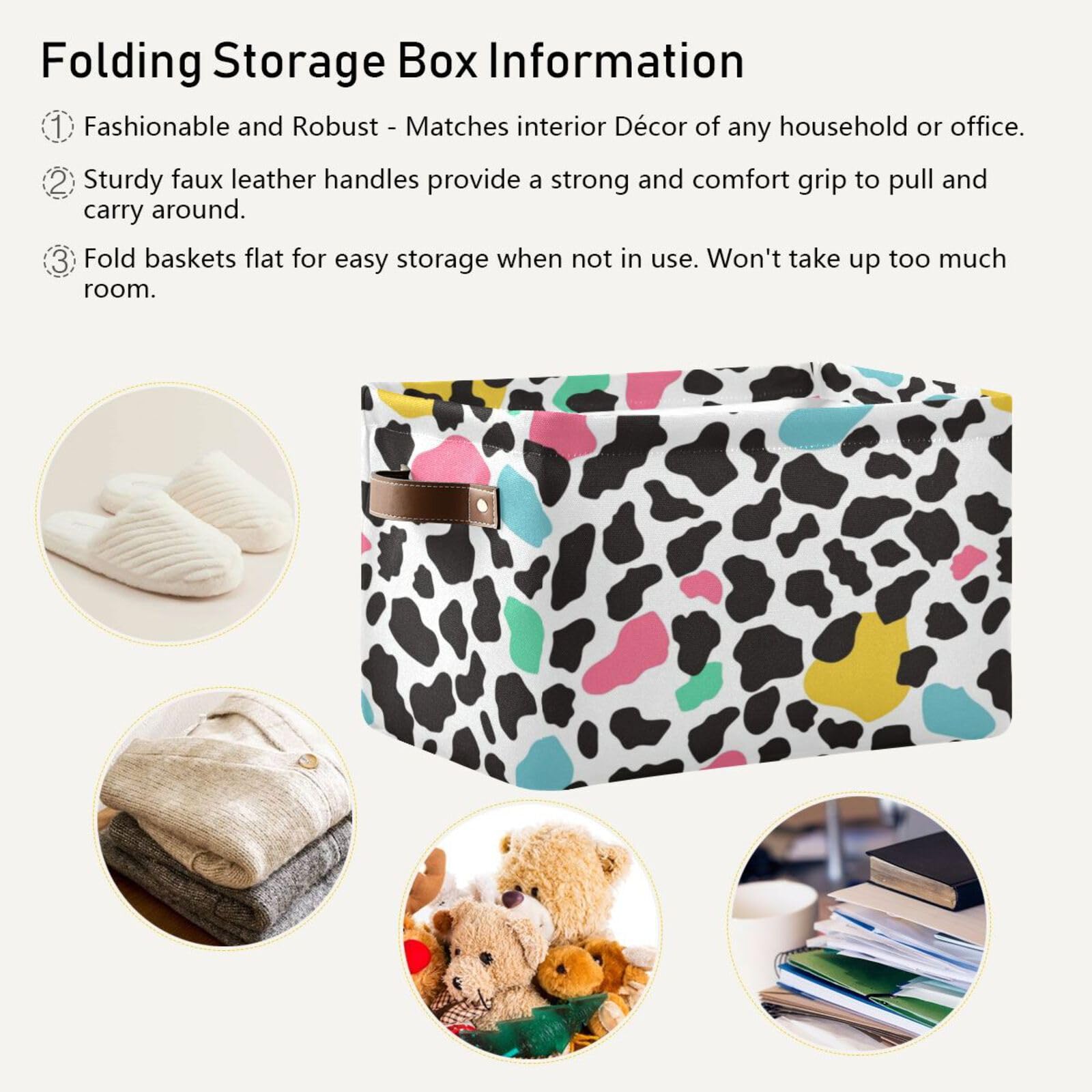 Large Fabric Storage Bins with Handles - Collapsible Closet Organizer for Clothes, Toys & Home