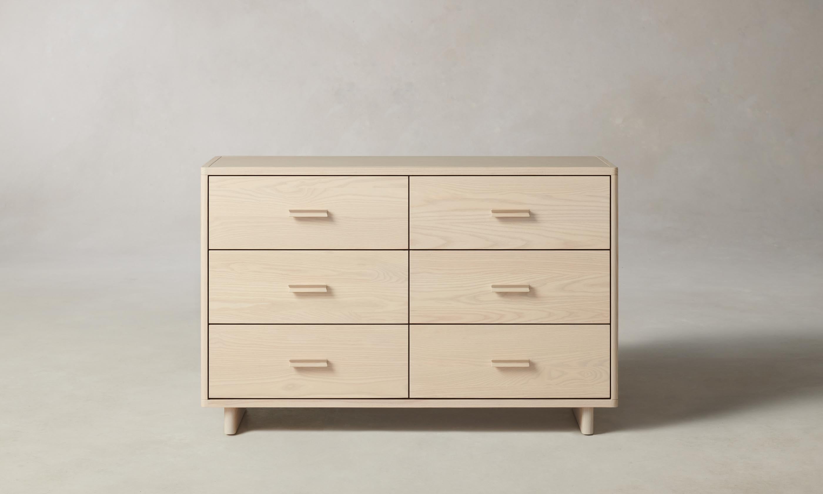 Clinton 6-Drawer Wooden Dresser - Solid Wood Bedroom Storage Chest for Clothes & Accessories | Perfect for Master Bedroom, Guest Room & Dorm Organization