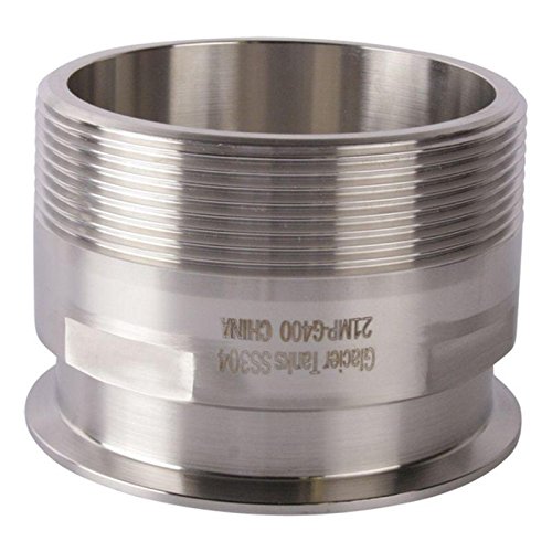 4 Inch NPT Adapter with Tri Clamp Fitting - 3 Pack - Compatible with Glacier Tanks - Perfect for Brewing, Distilling & Food Processing Equipment