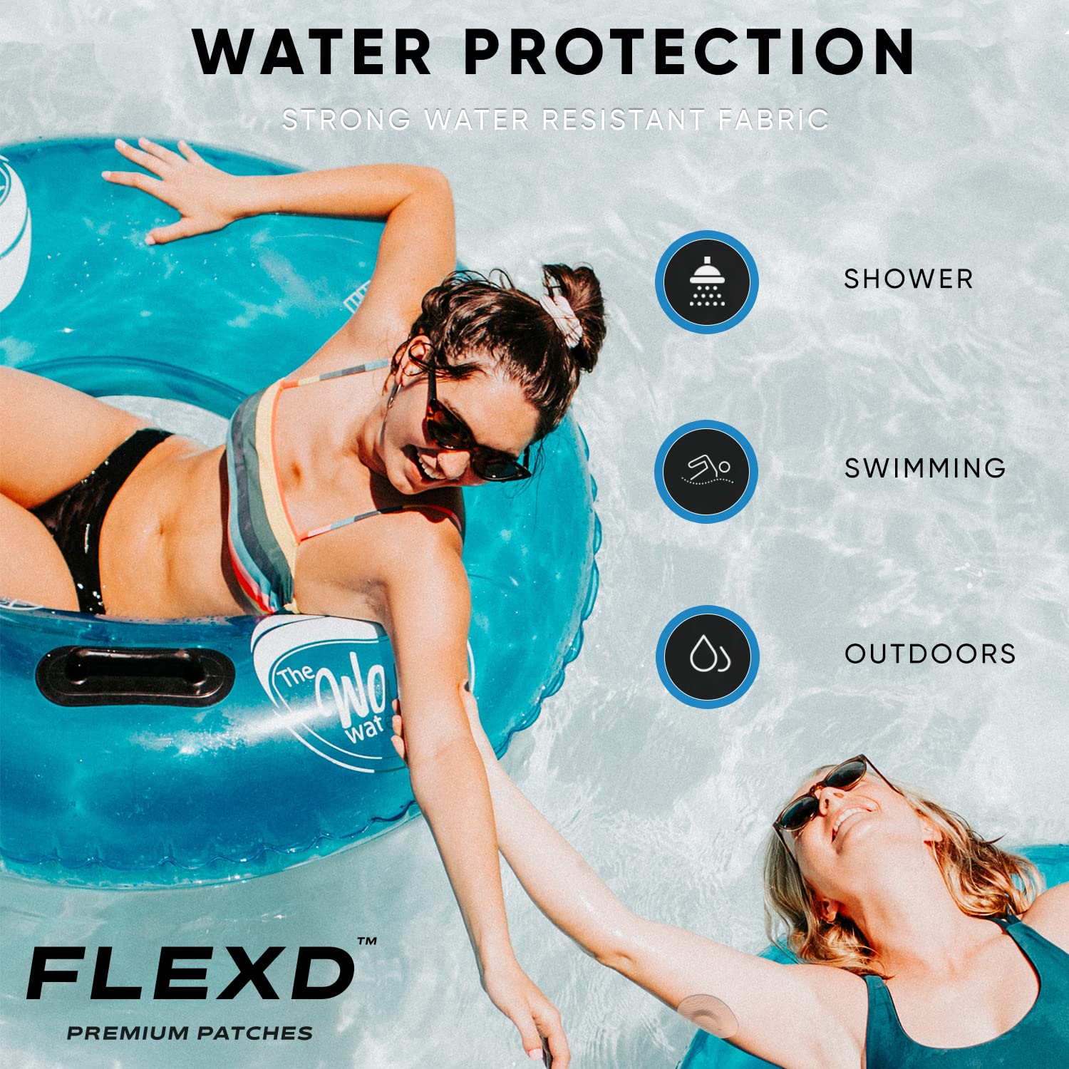 Flexd - Libre 3 Sensor Covers Waterproof Adhesive Patches (30 Pack) Tan | Secure Protection for Freestyle Libre 3 | Ideal for Swimming, Sports & Active Lifestyles