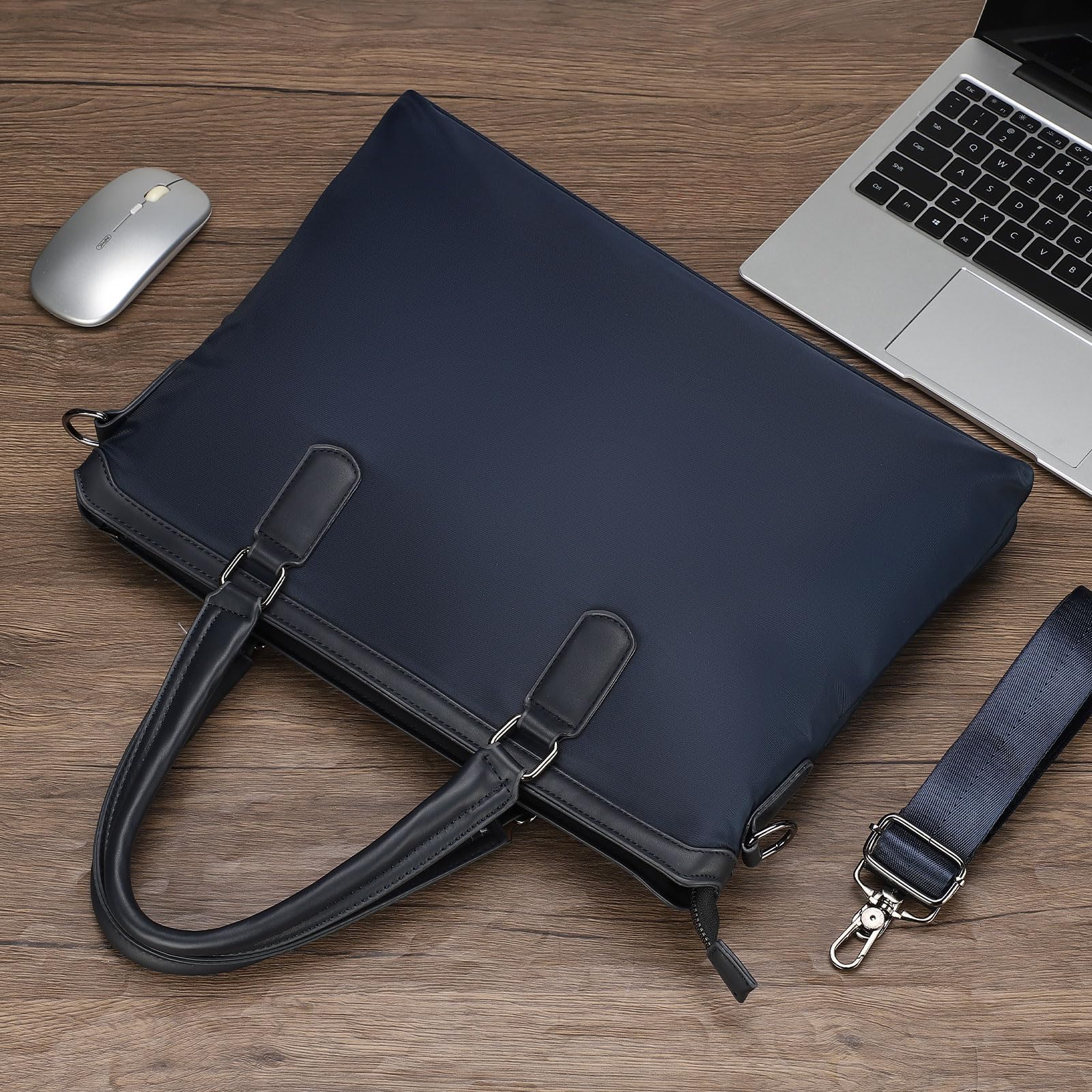 Premium Laptop Briefcase Bag - Oxford Business Travel Bag with Removable Adjustable Shoulder Strap for Men & Women - Perfect for Office, Commuting, and Business Trips