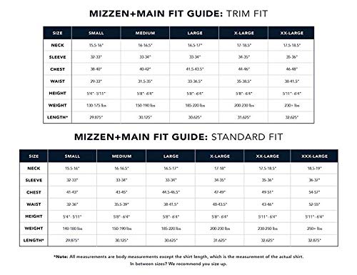 Mizzen + Main Spinnaker Men's Slim Fit Button Down Dress Shirt - Premium Comfort for Business, Office & Formal Occasions