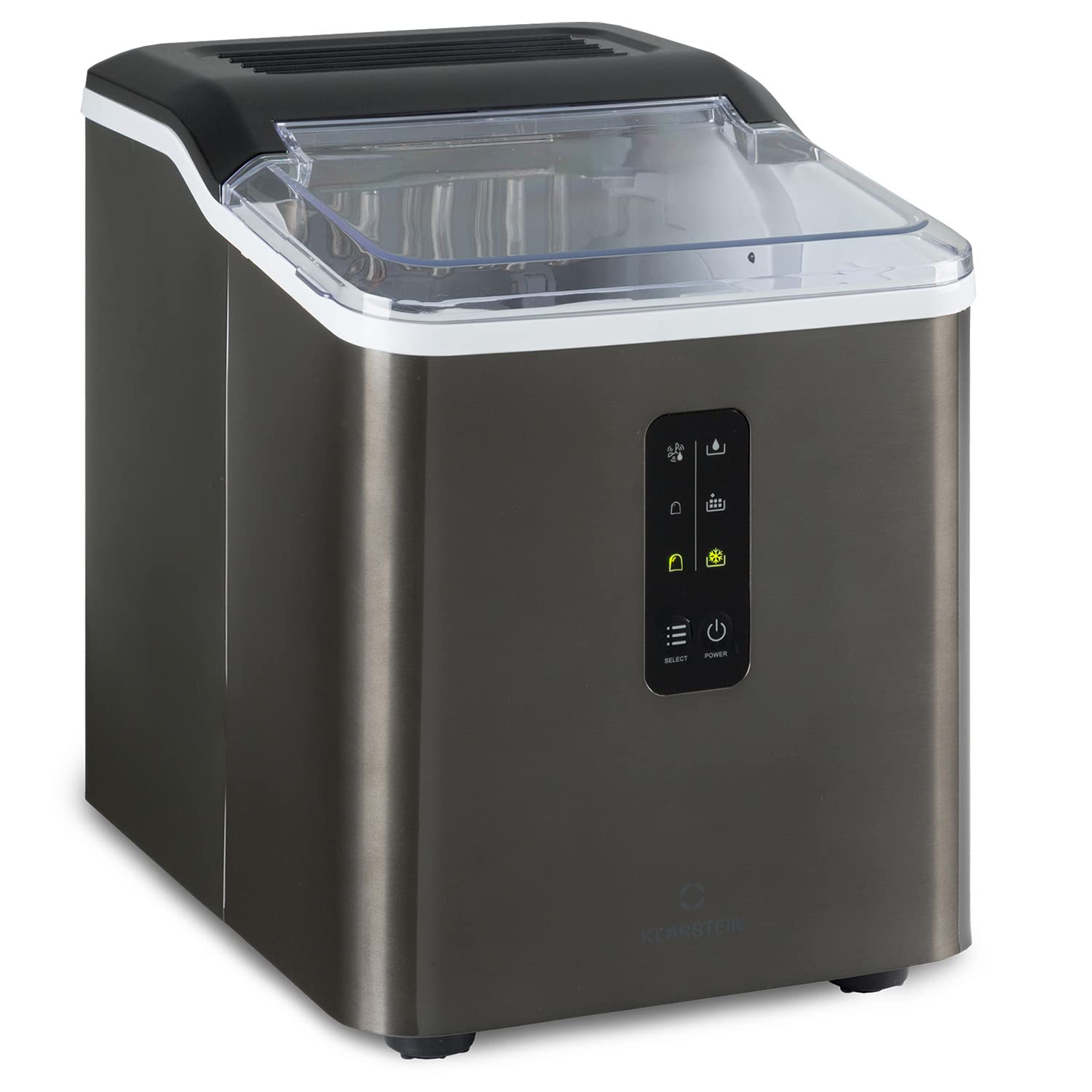 Klarstein Ice Maker Machine for Home, 1.5L Capacity, Makes Up to 12kg of Ice Fast, Produces Small & Large Ball-Shaped Ice Cubes, Self-Cleaning - Perfect for Parties, Cocktails & Everyday Use