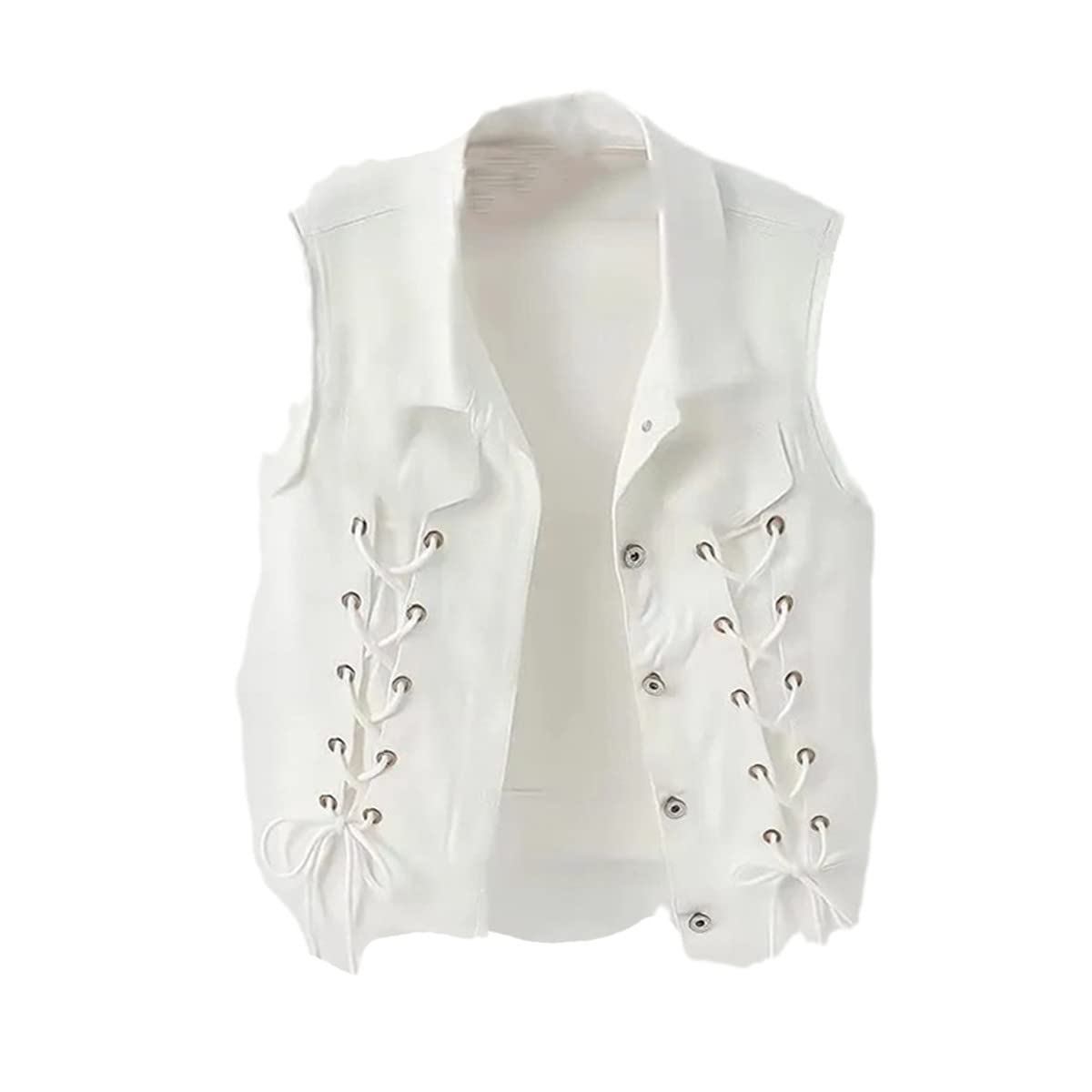Kelsiop Women's Fashion Denim Vest - Sleeveless Jacket for Spring & Fall - Casual All-Match Top for Layering | Perfect for Outfits, Streetwear & Everyday Wear