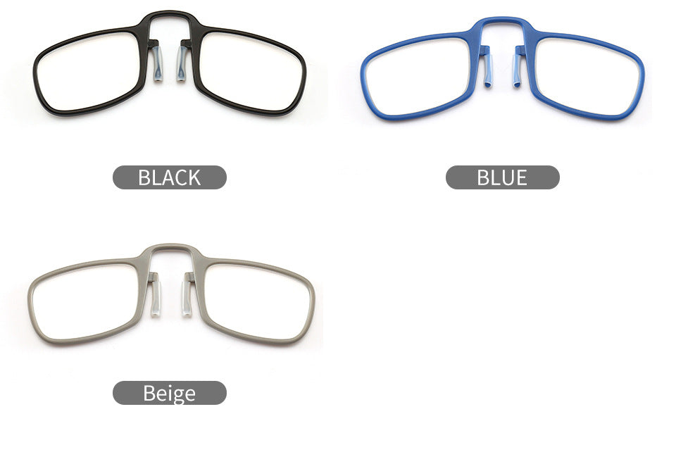 Foldable Portable Reading Glasses with Nose Clip - Lightweight Thin Frame for Men & Women - Perfect for Travel, Office, and Outdoor Reading