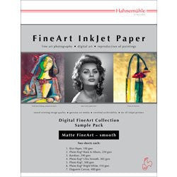 Hahnemuhle Matte Fine Art Smooth Archival Inkjet Paper Sample Pack - 8.5x11 Inches, 14 Sheets (11640303) | Premium Photo Printing, Art Reproduction & Professional Photography Projects