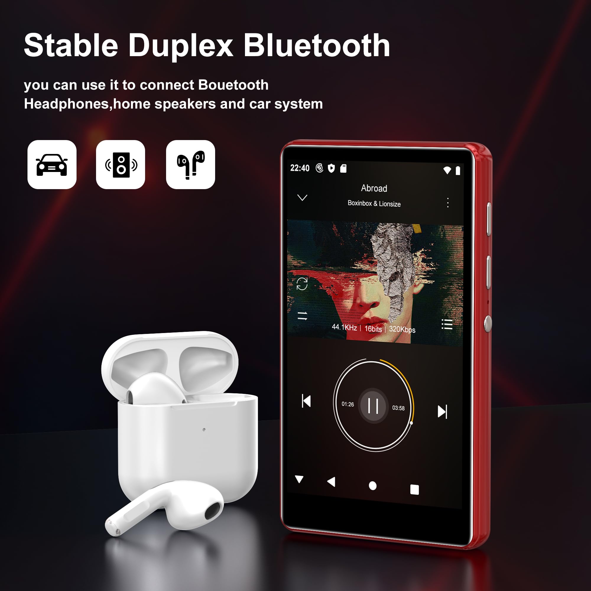 SWOFY M503 Pro 80GB MP3 Player with Bluetooth, WiFi & 4