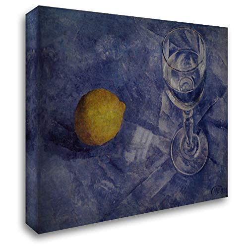 Glass and Lemon 24x20 Gallery Wrapped Canvas Art Print by Kuzma Petrov Vodkin - Modern Home Decor for Living Room, Bedroom & Office