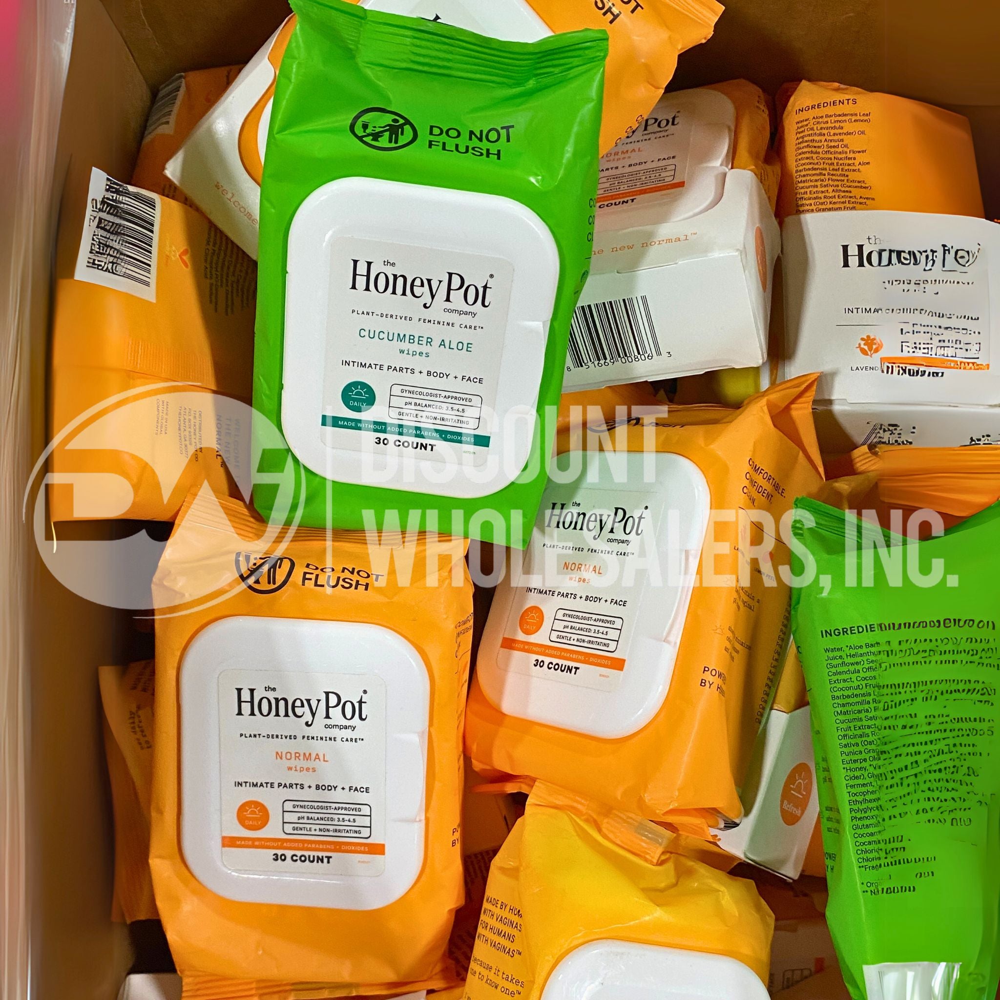 Honey Pot Assorted Wipes - 55 Count Pack | Gentle & Natural Feminine Wipes for Women | Perfect for Travel, Gym & On-The-Go Hygiene