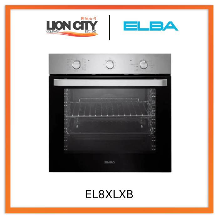 Elba EL8XLXB 60cm Built-in Electric Oven - Stainless Steel, Large Capacity, Energy Efficient for Modern Kitchens | Perfect for Baking, Roasting & Family Cooking