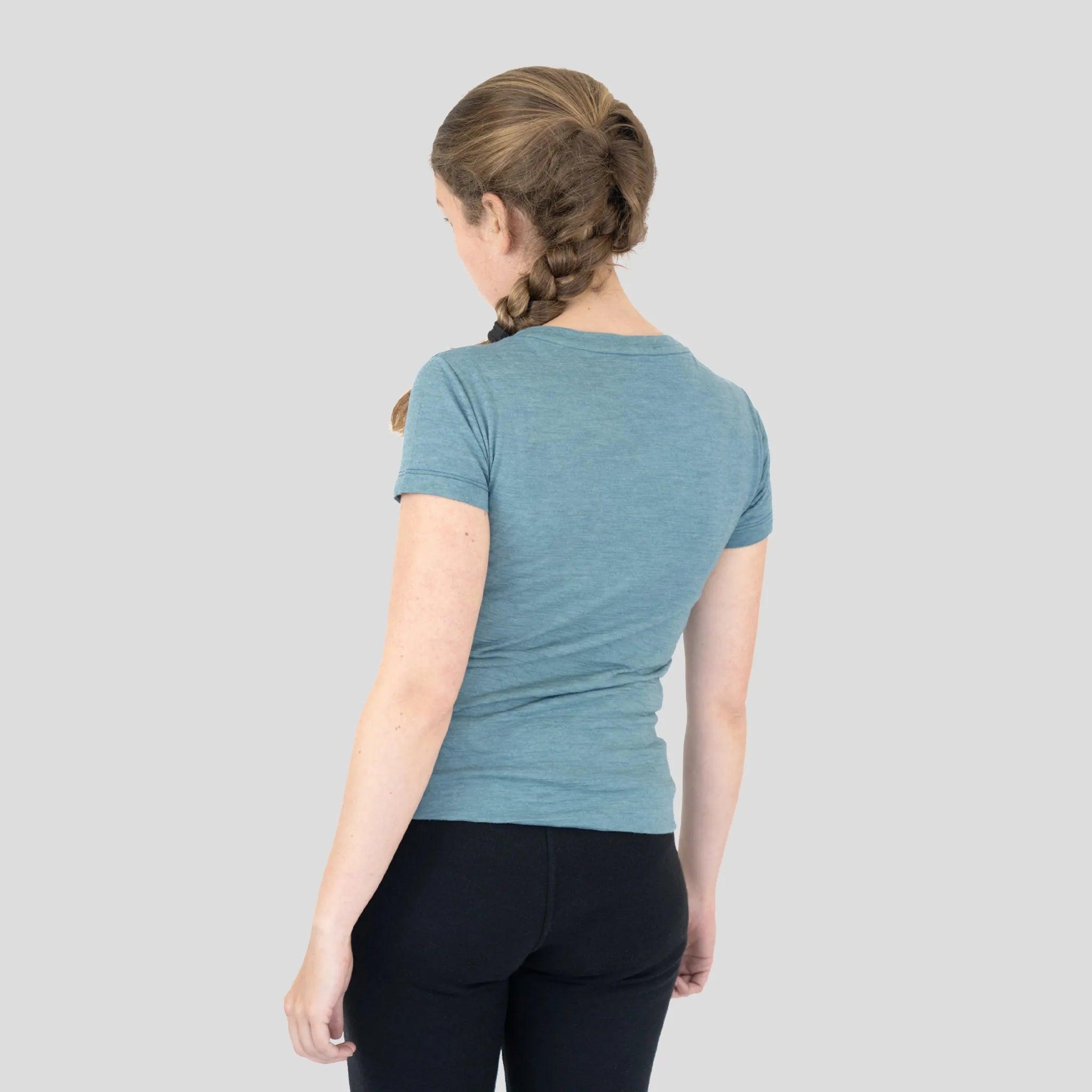 Ultralight Women's Alpaca Wool T-Shirt - 160 GSM Soft Crew Neck Tee for Travel, Hiking & Everyday Comfort