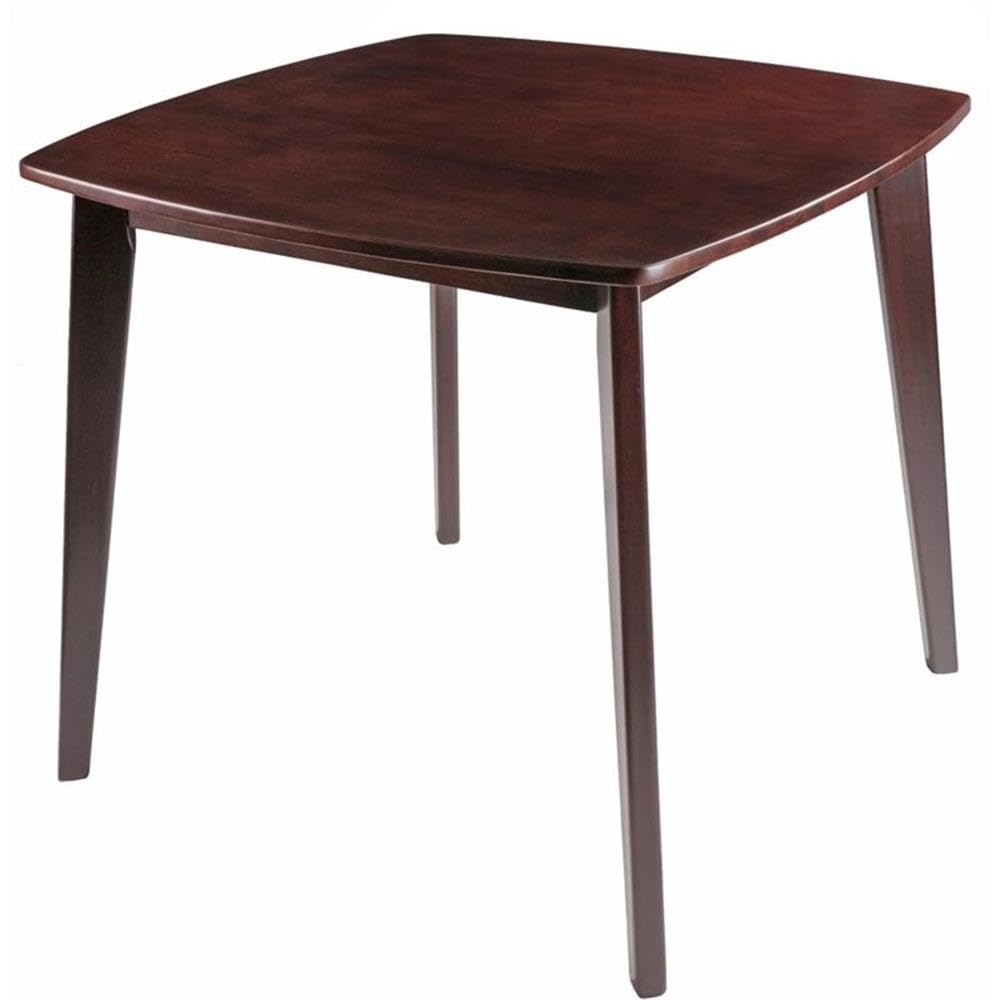 Pemberly Row Solid Walnut Wood Square Transitional Dining Table - Perfect for Modern Farmhouse, Rustic, and Contemporary Dining Rooms