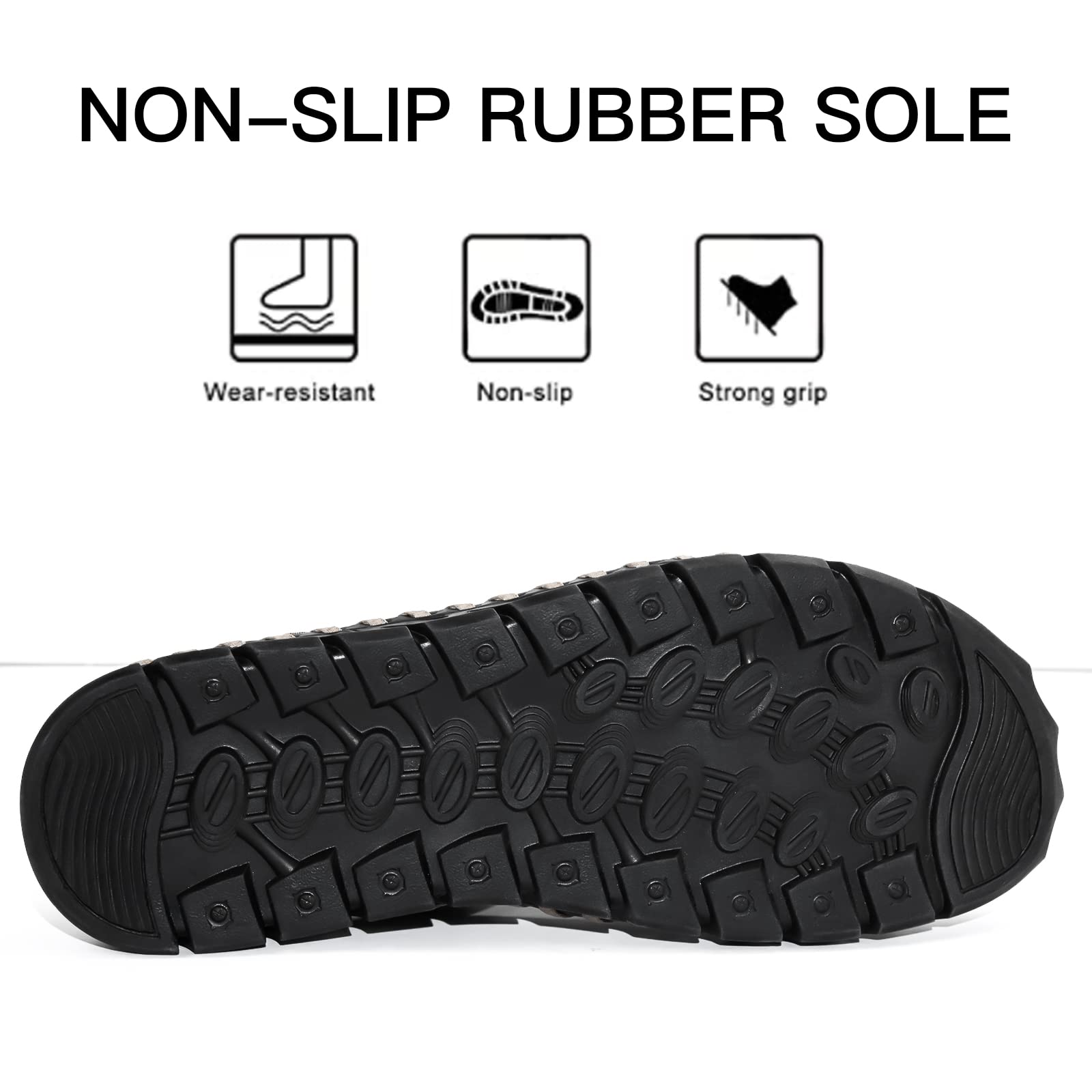 **Men's Leather Fisherman Sandals - Breathable Closed Toe Beach Shoes for Summer | Non-Slip Water Sandals for Hiking, Walking & Outdoor Activities | Handmade Anti-Collision Comfort Slides**    *(Use for beach trips, hiking, casual walks, water sports, and outdoor adventures.)*