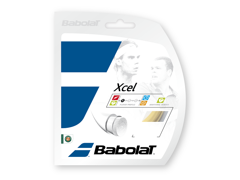 Babolat XCEL 12M Tennis Strings - Premium Synthetic Gut for Enhanced Power & Comfort - Perfect for Competitive Play & Recreational Tennis