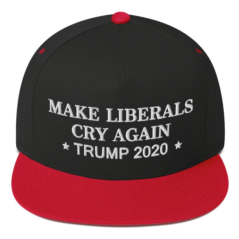 Make Liberals Cry Again Embroidered Flat Bill Cap - Trump 2020 Election Hat by Hogue WS LLC | Vote Republican - Perfect for Political Rallies, Campaign Events & Conservative Pride