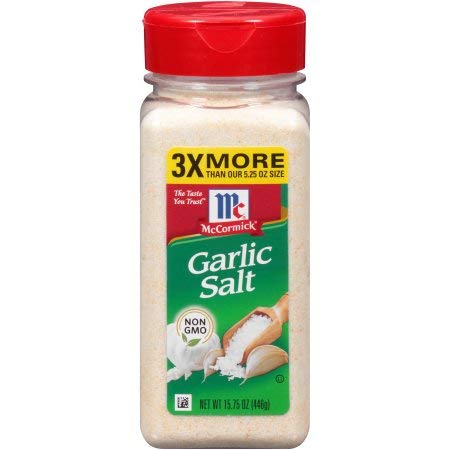 McCormick Garlic Salt 3.25 oz (Pack of 24) - Premium Seasoning for Cooking, Grilling & Baking - Perfect for Meat, Poultry, Vegetables & Homemade Recipes
