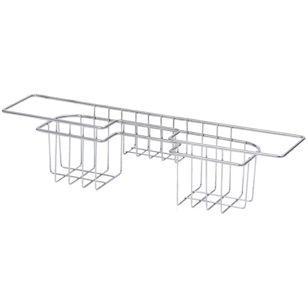 SH-CHEN Stainless Steel Expandable Sink Drain Rack - Universal Kitchen Dish Drying Rack, Collapsible Drain Basket with Water Storage for Dishes, Cups & Utensils - Perfect for Small Spaces & RV Kitchens