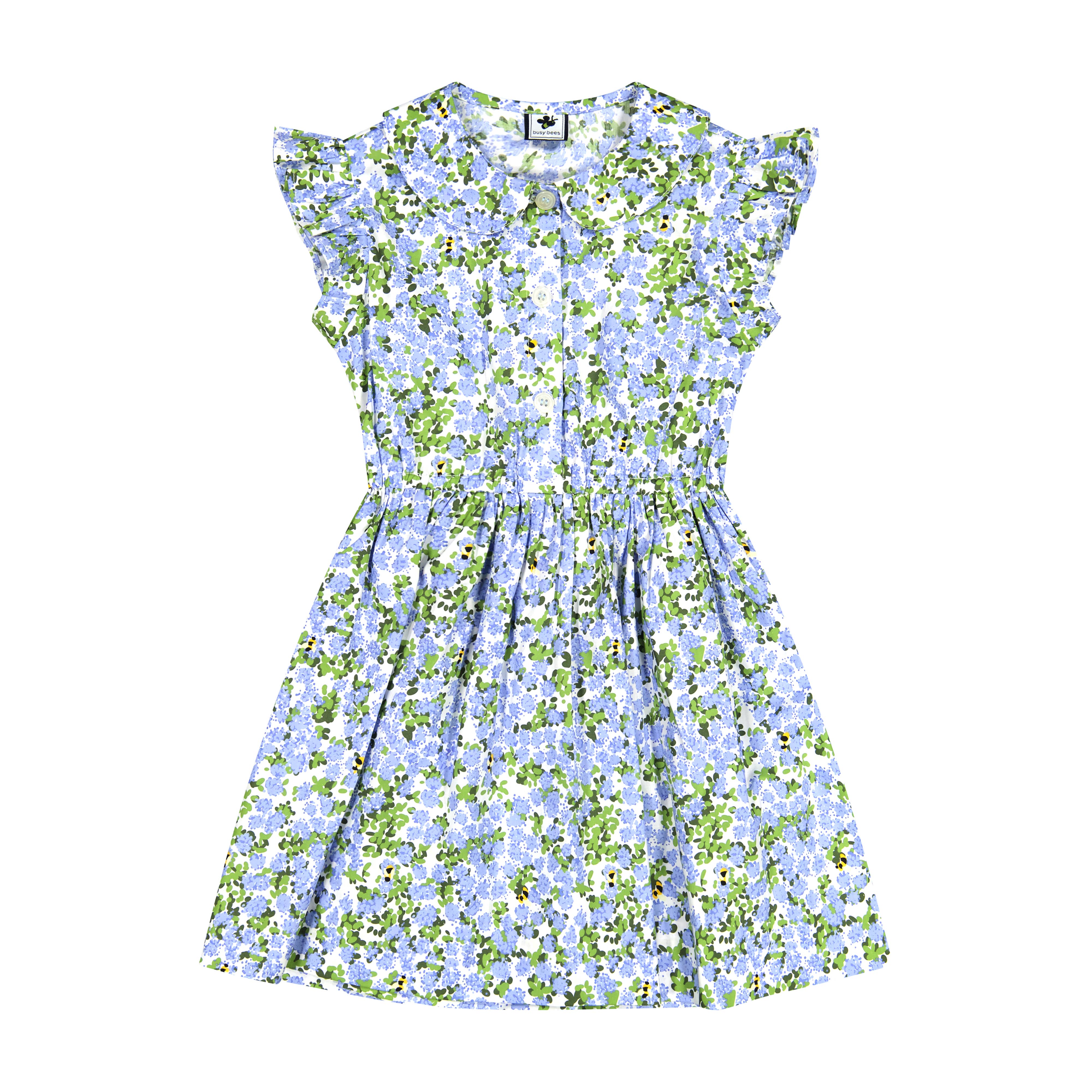 Juniper Shirtdress in Blue Hydrangea Print - Women's Casual Button Down Dress for Work, Date Night & Spring Outfits