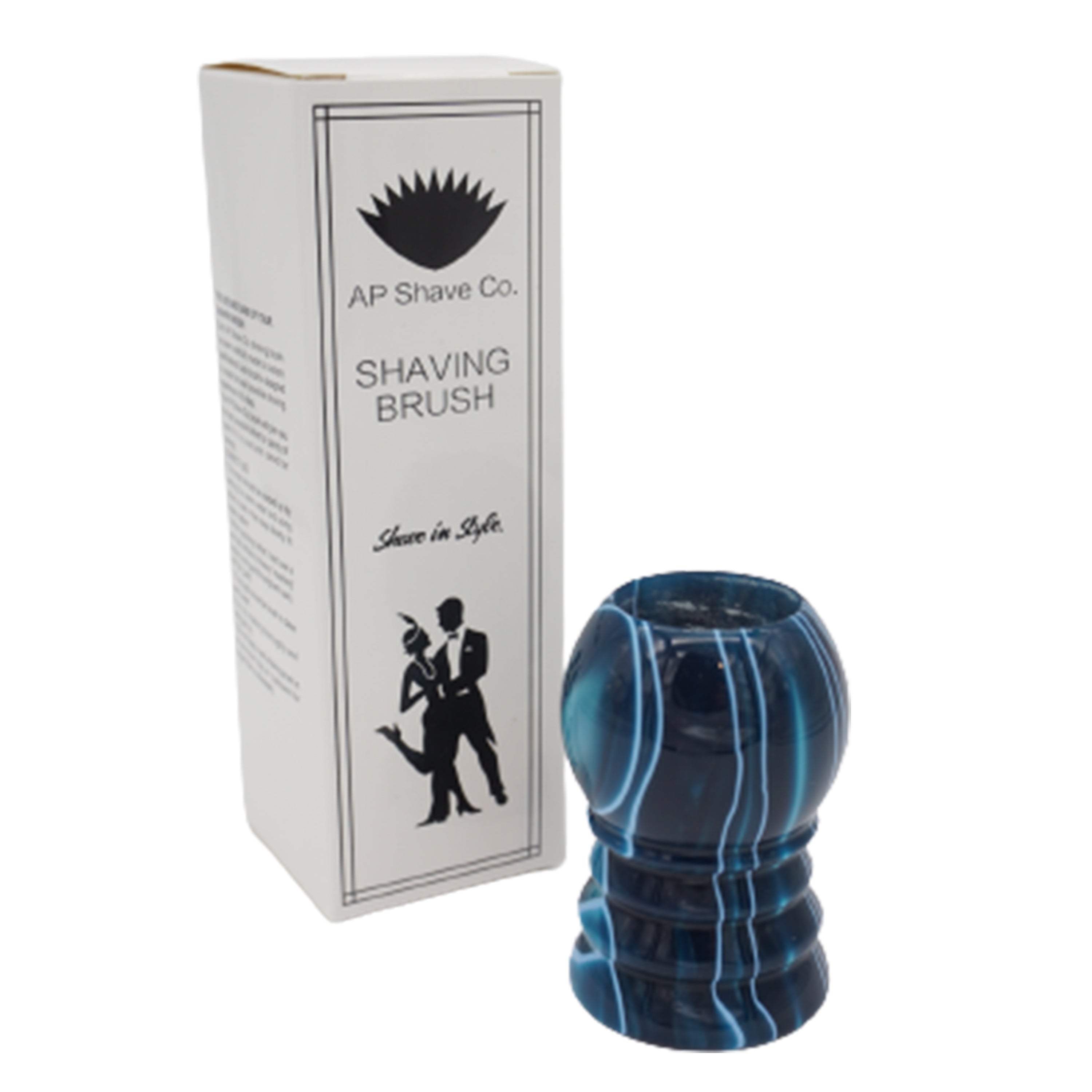 Premium Ocean Waves Handcrafted Shaving Brush Handle - Fits 24mm & 26mm Knots - Perfect for Wet Shaving & Grooming Gifts - Luxury Bathroom Accessory for Men