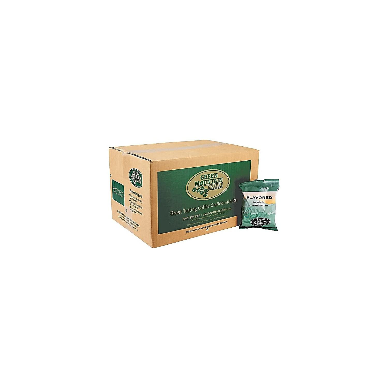 Green Mountain Coffee French Vanilla Flavored Ground Coffee - Rich & Creamy Vanilla Aroma for Morning Brew & Afternoon Relaxation