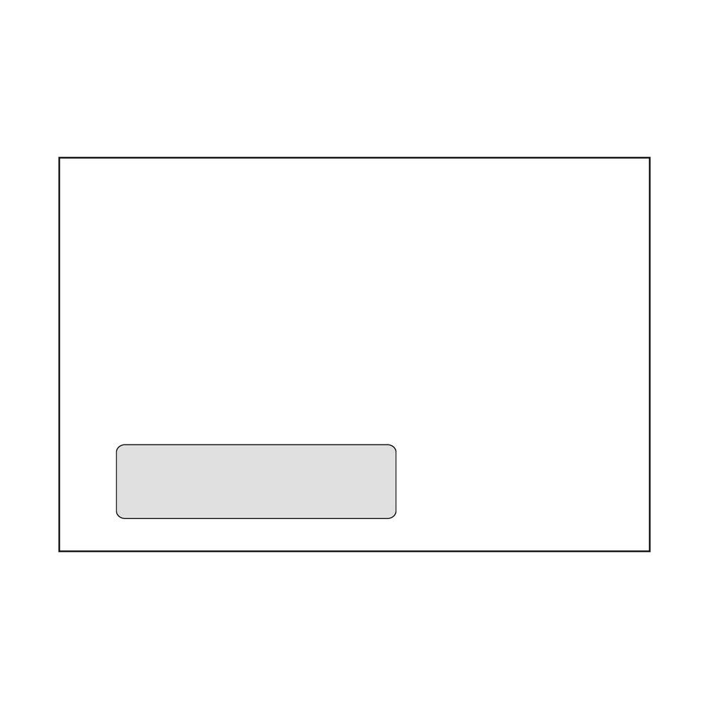 Poly Window Open Side Booklet Envelopes 6x9 Inches - 24# White Side Seam Envelopes (500 Pack) for Mailing, Business Correspondence & Document Storage