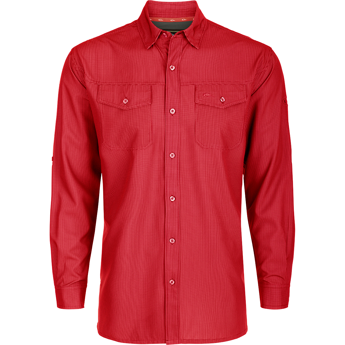 Men's Long Sleeve Travel Check Shirt - Casual Button Down Plaid Shirt for Outdoor Adventures, Camping & Road Trips