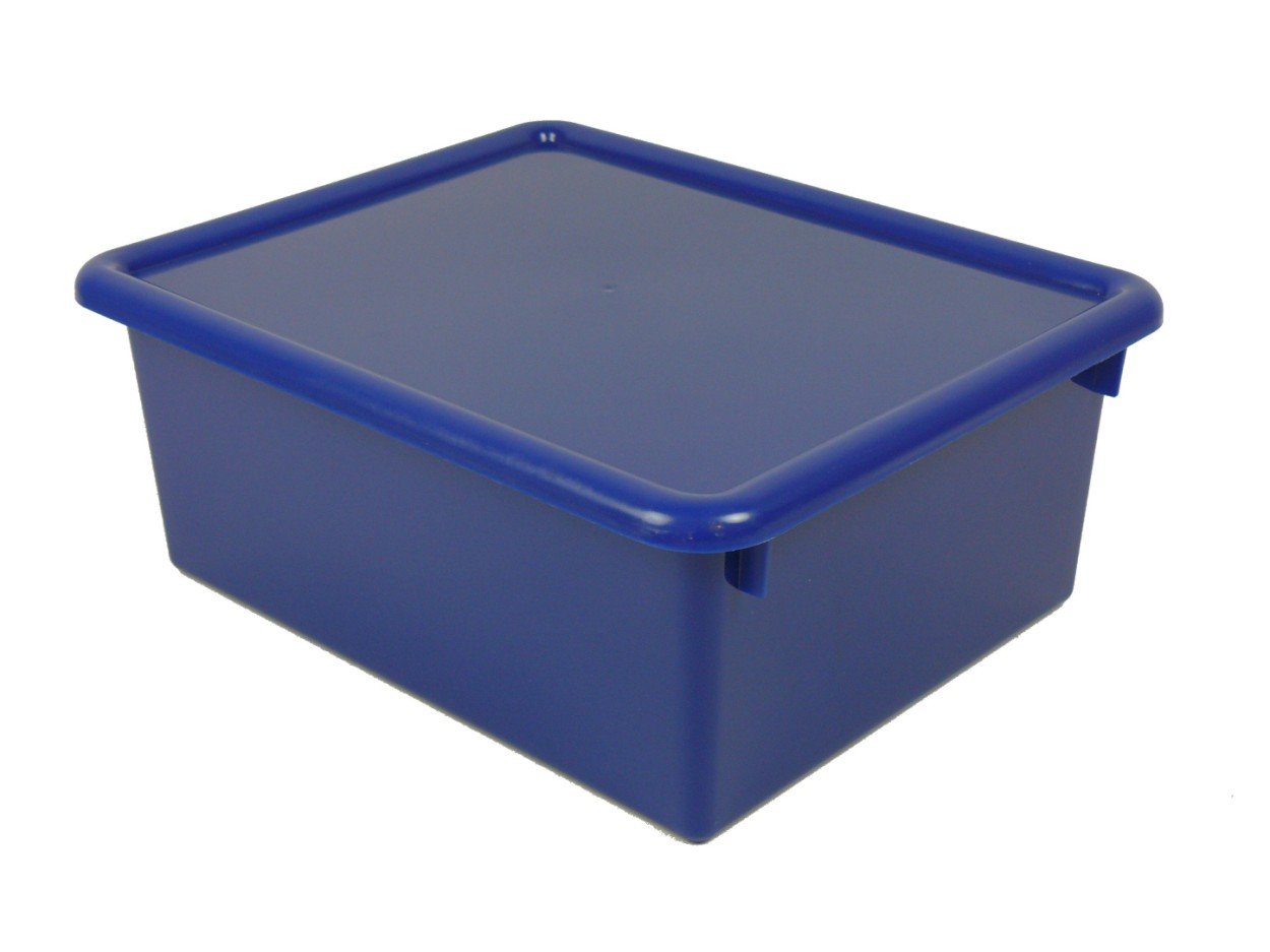 Romanoff Stowaway Letter Box with Lid - Decorative Blue Mail Organizer for Home & Office - Perfect for Letters, Bills, and Important Documents